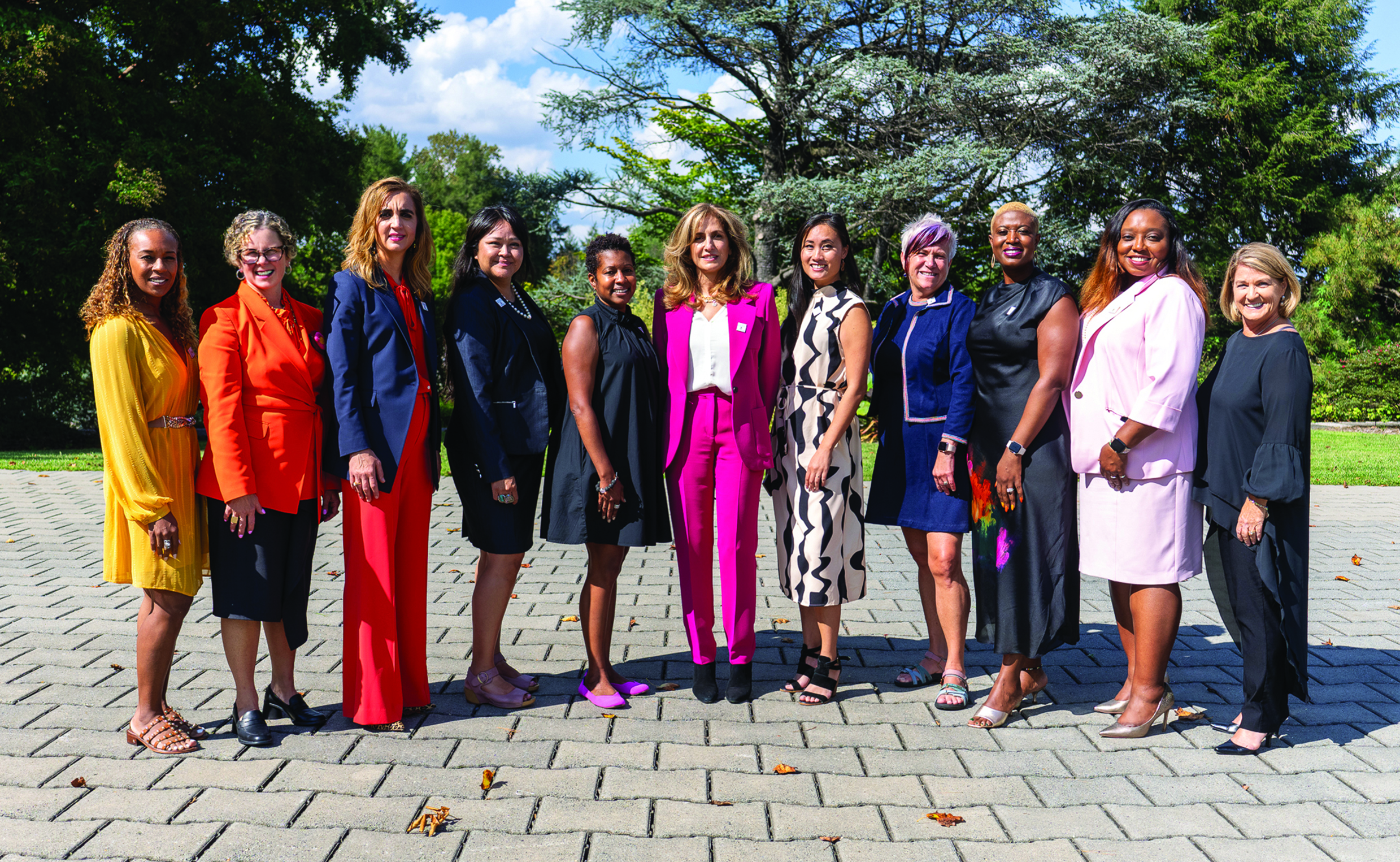 NWBC Council Members, left to right: Brandy R. Butler, Karen Clark Cole, Katica Roy, Jaime Gloshay, Executive Director Tené Dolphin, Council Chair Sima Ladjevardian, Jenny Poon, Leslie Lynn Smith, Samantha Abrams, Selena Rodgers Dickerson, and Pamela Prince-Eason.